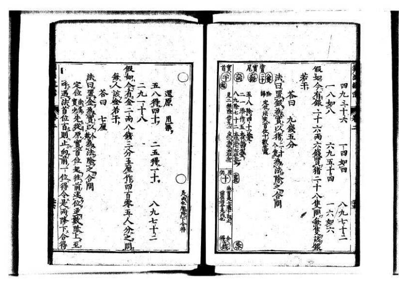 新編直指算法統宗 延寶三 狩7-31523-1 - ページ 53