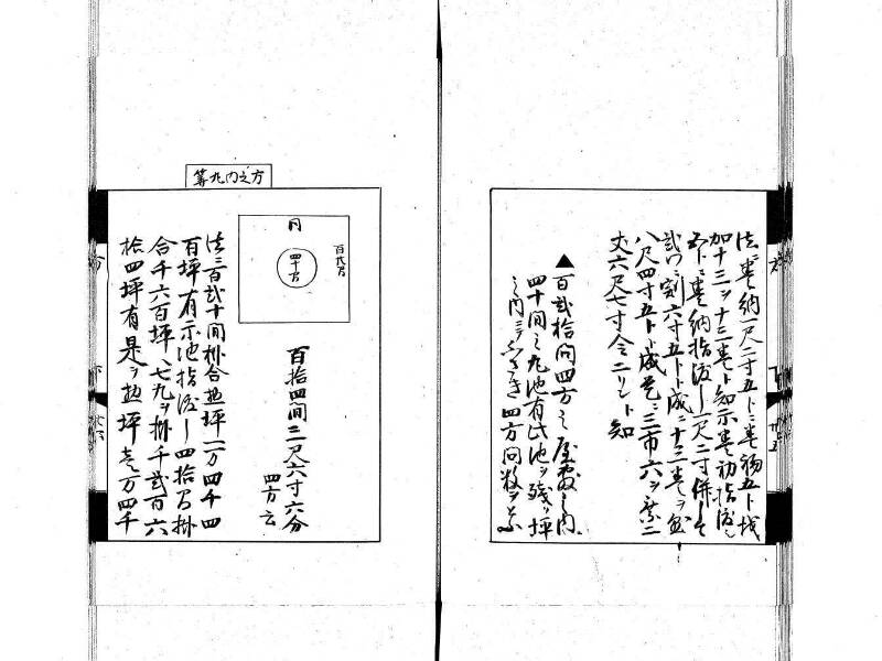 方圓秘見集 写本 大正五 日本学士院/和算/589 - ページ 110